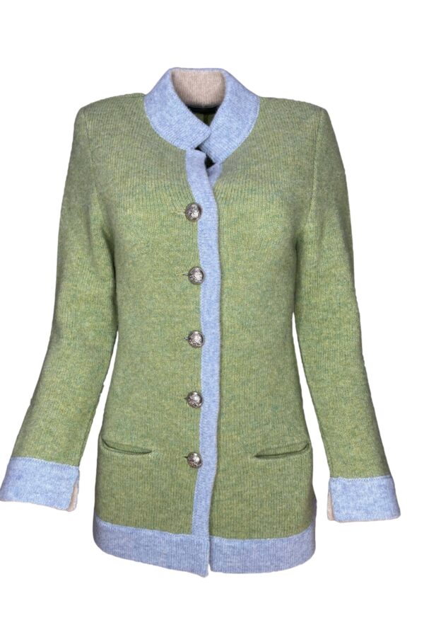 Strickjacke lang Limette