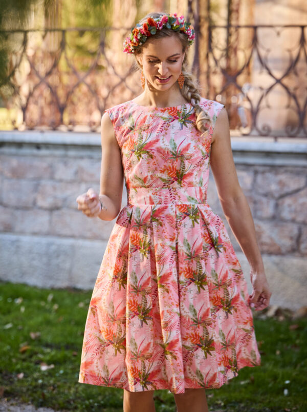 Kleid Cambridge allover orange