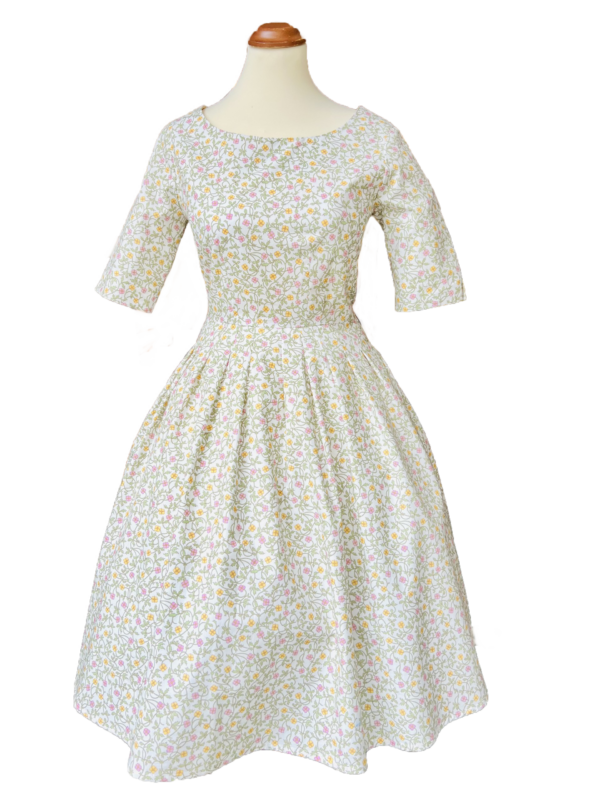 Kleid San Remo Blumendruck Gras/Rosa