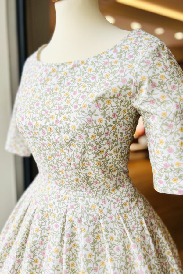 Kleid San Remo Blumendruck Gras/Rosa