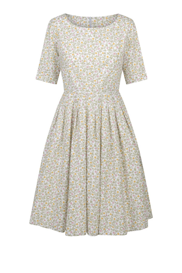 Kleid San Remo Blumendruck Gras/Rosa