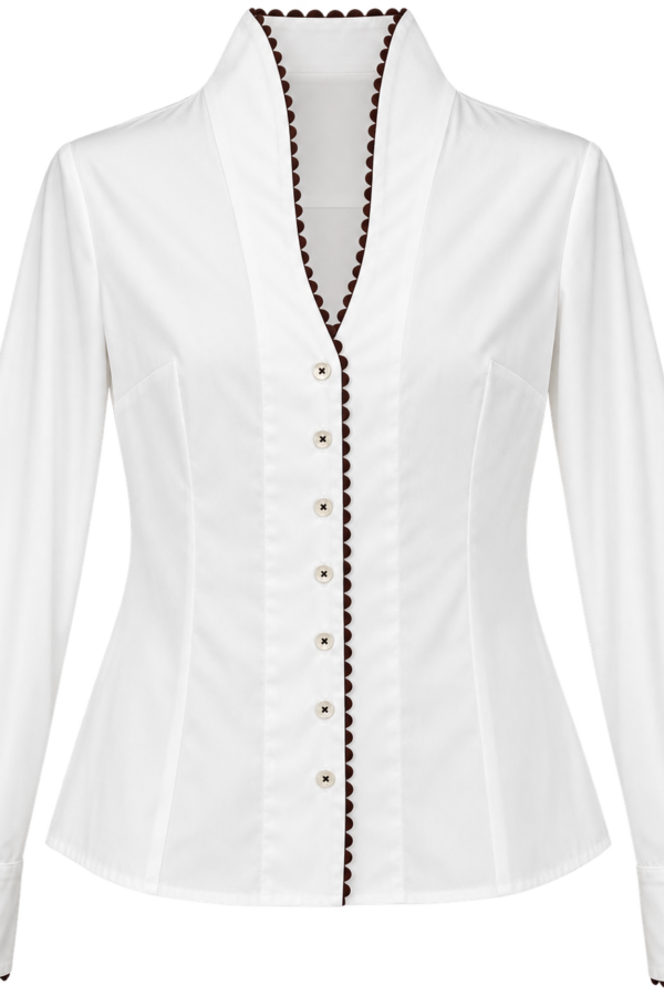 Bluse Monika Wellenborte Braun