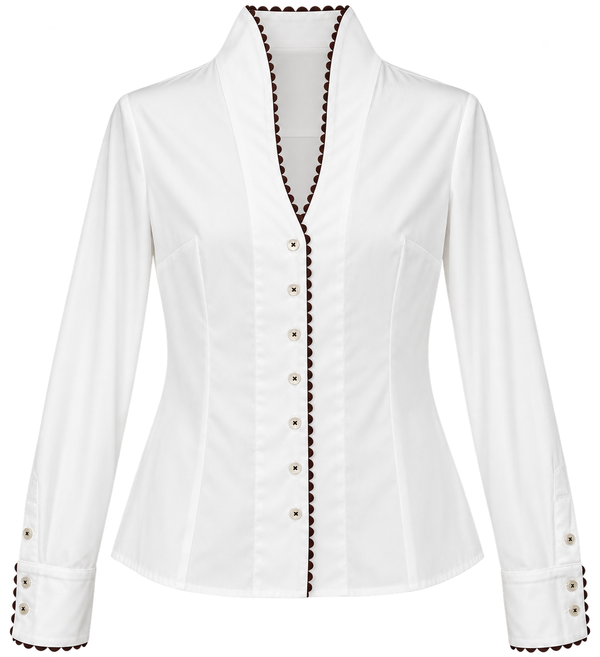 Bluse Monika Wellenborte Braun