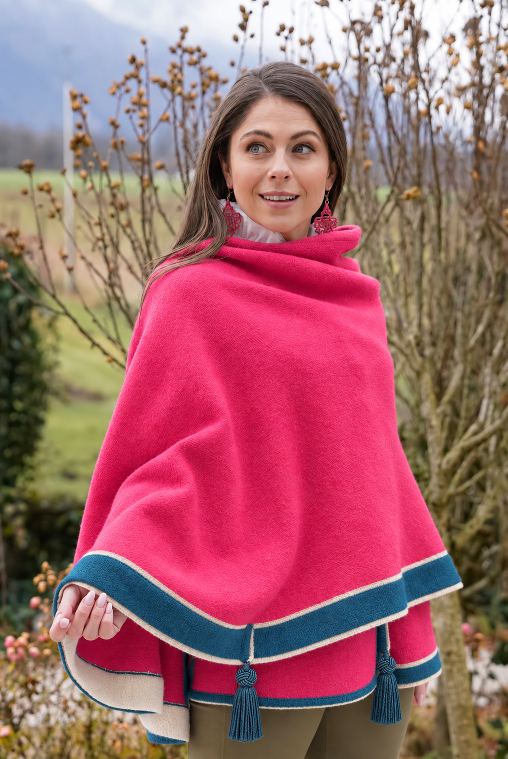 Strickcape Peony/Eucalyptus – Bild 2