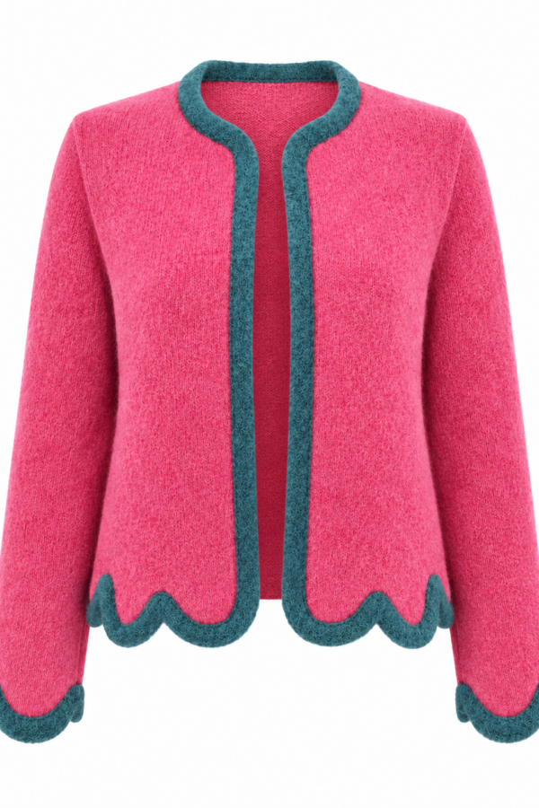 Wellenrandjacke peony/eucalyptus
