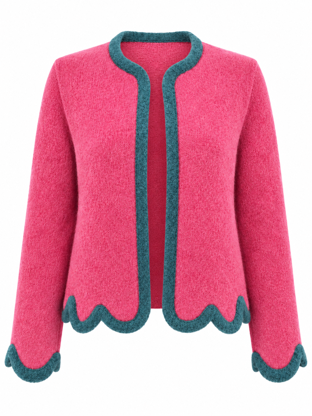 Wellenrandjacke Peony/Eucalyptus