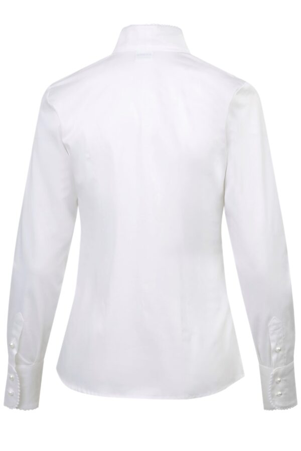 Bluse Monika Weiß Zackenlitze Weiß