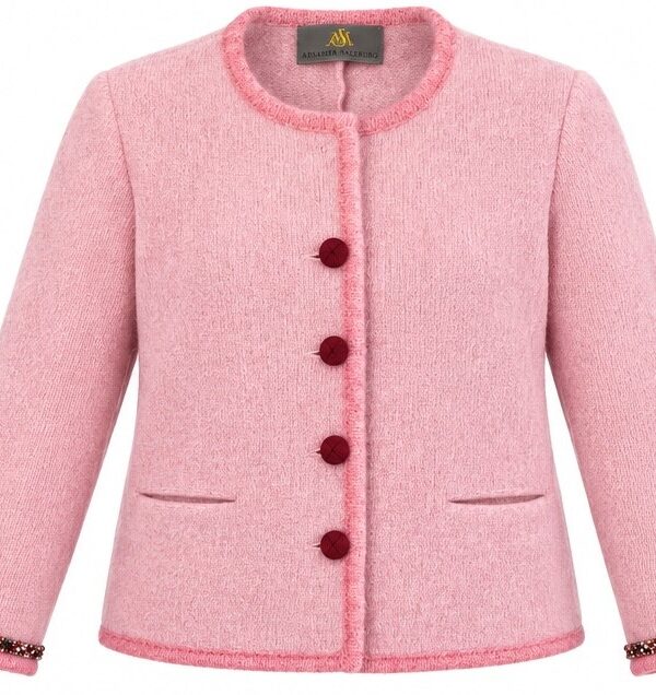 Jacke Light Rose/Sea Pink m. Perlenborte