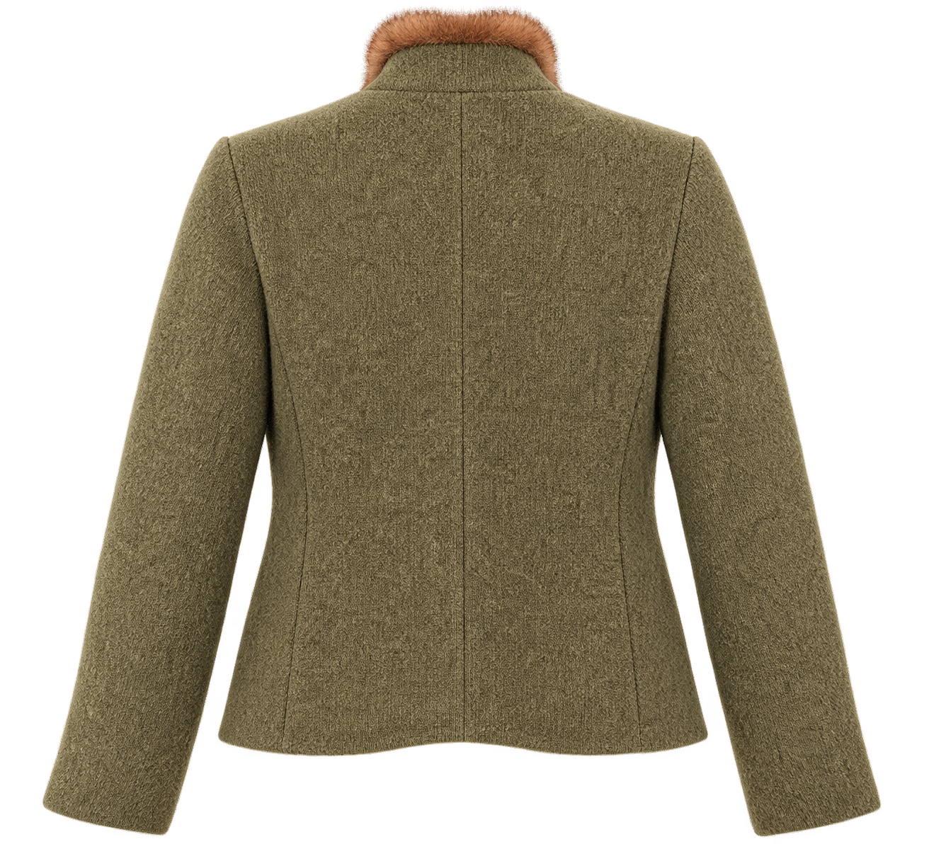 Nerzstrickjacke Oliv m. Posament – Bild 2